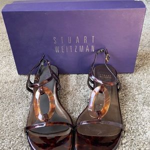 Stuart Weitzman 6.5 sandals brown tortoise